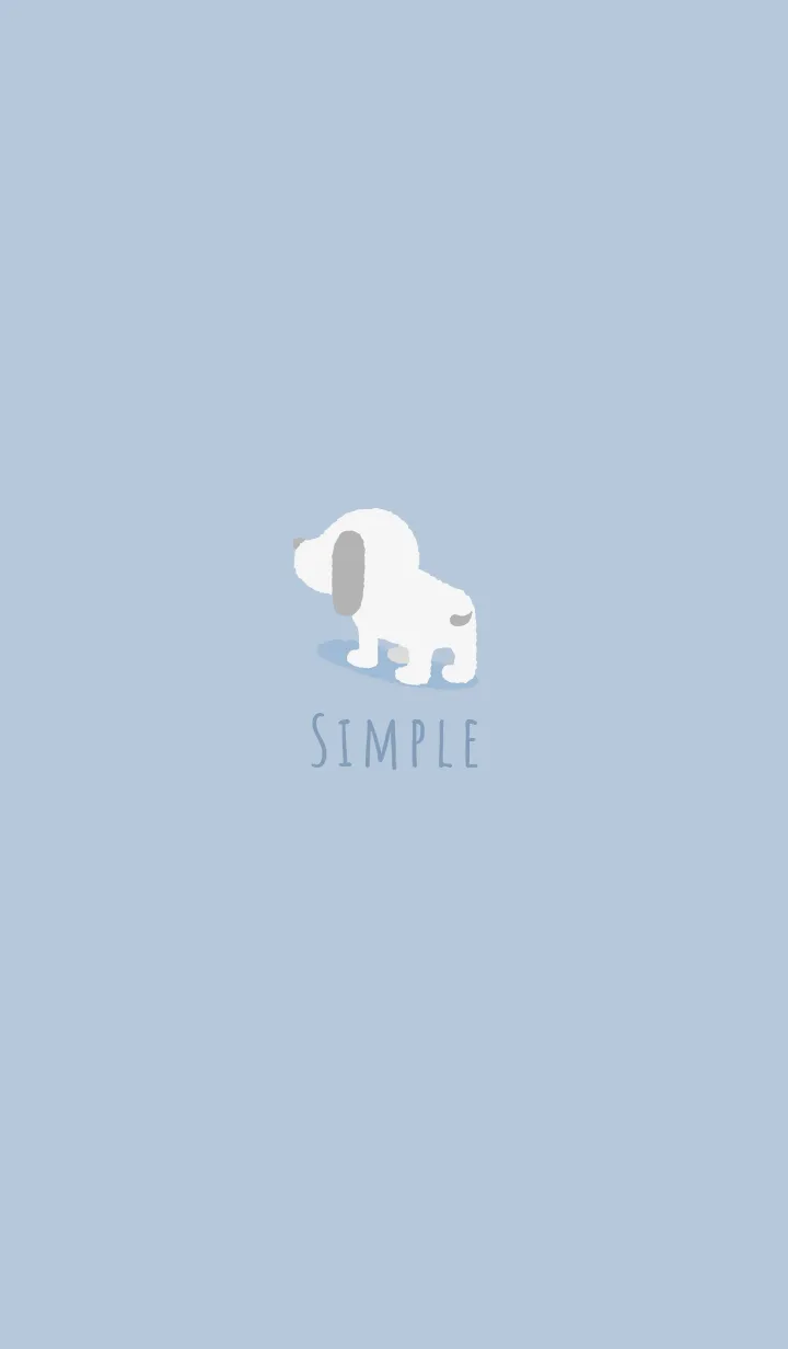 シンプルうしろ犬 ブルーグレーの着せ替えメイン画像