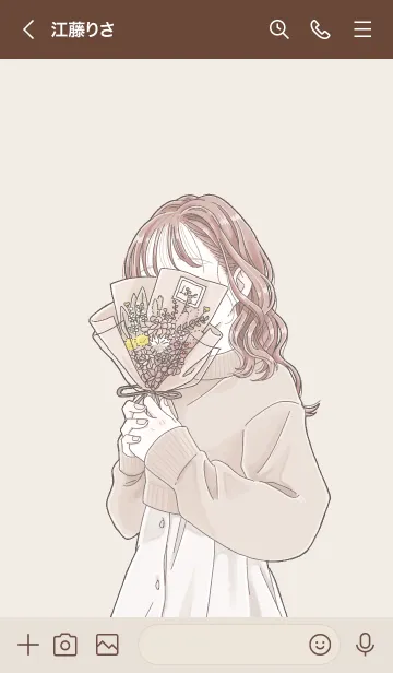 [LINE着せ替え] ふんわり♡お花と乙女の画像3