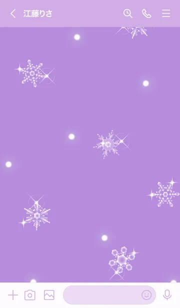 [LINE着せ替え] ～雪の花♥パープル36_1～の画像3