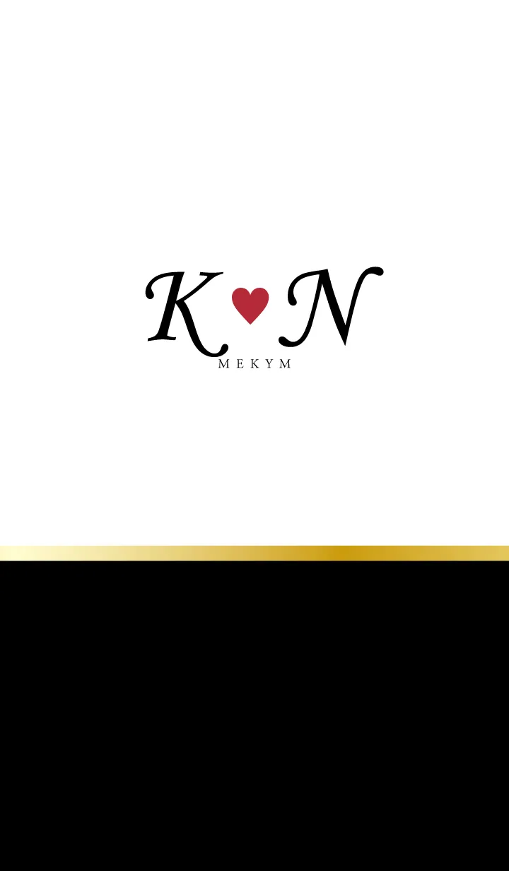 [LINE着せ替え] Love Initial K&N イニシャル 9の画像1