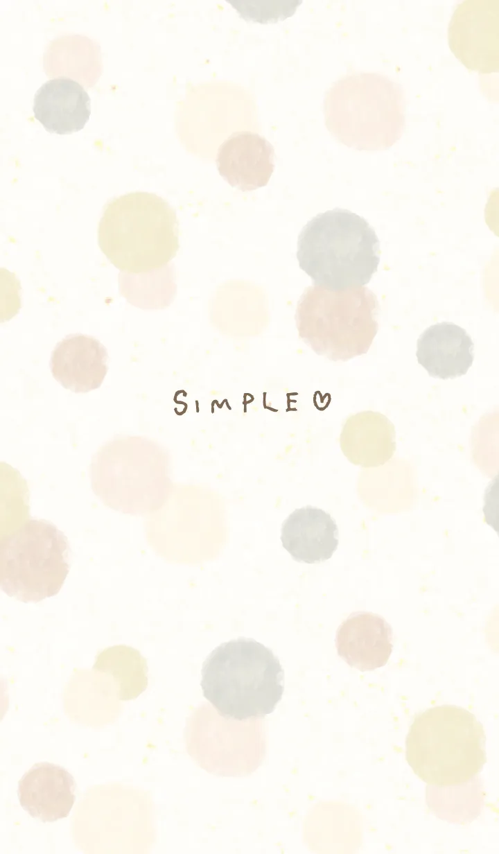 [LINE着せ替え] 水彩 丸 くすみベージュ3の画像1