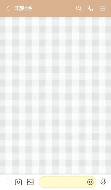 [LINE着せ替え] ギンガムチェック グレー 4の画像3