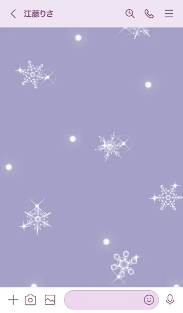 [LINE着せ替え] ～雪の花♥パープル44_1～の画像3