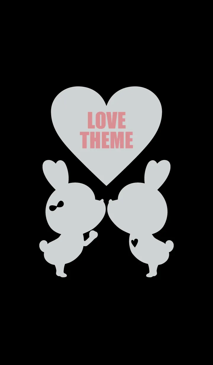 [LINE着せ替え] LOVE THEME BLACK & Gray 3の画像1