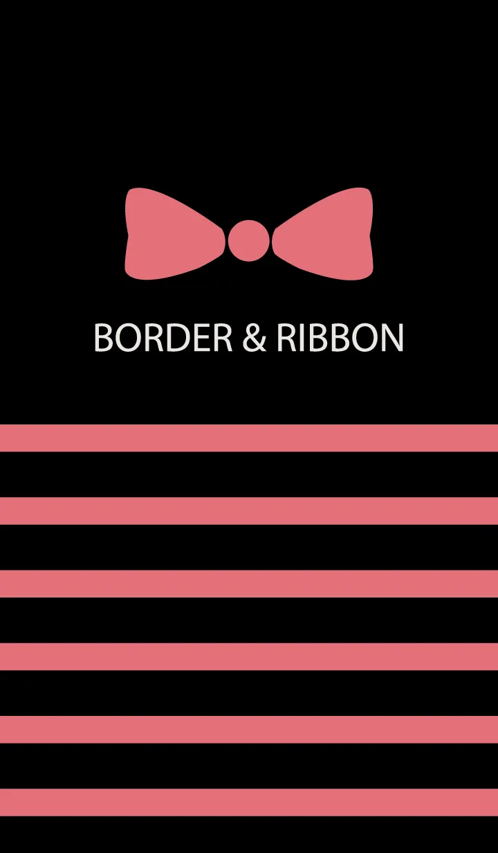 [LINE着せ替え] BORDER & RIBBON -Pink Ribbon 14-の画像1