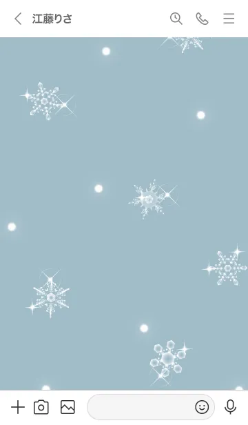 [LINE着せ替え] ～雪の花♥ブルー43_1～の画像3