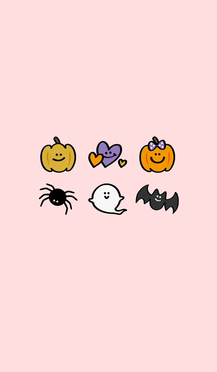 [LINE着せ替え] とてもかわいい！ハロウィン！（ピンク）の画像1