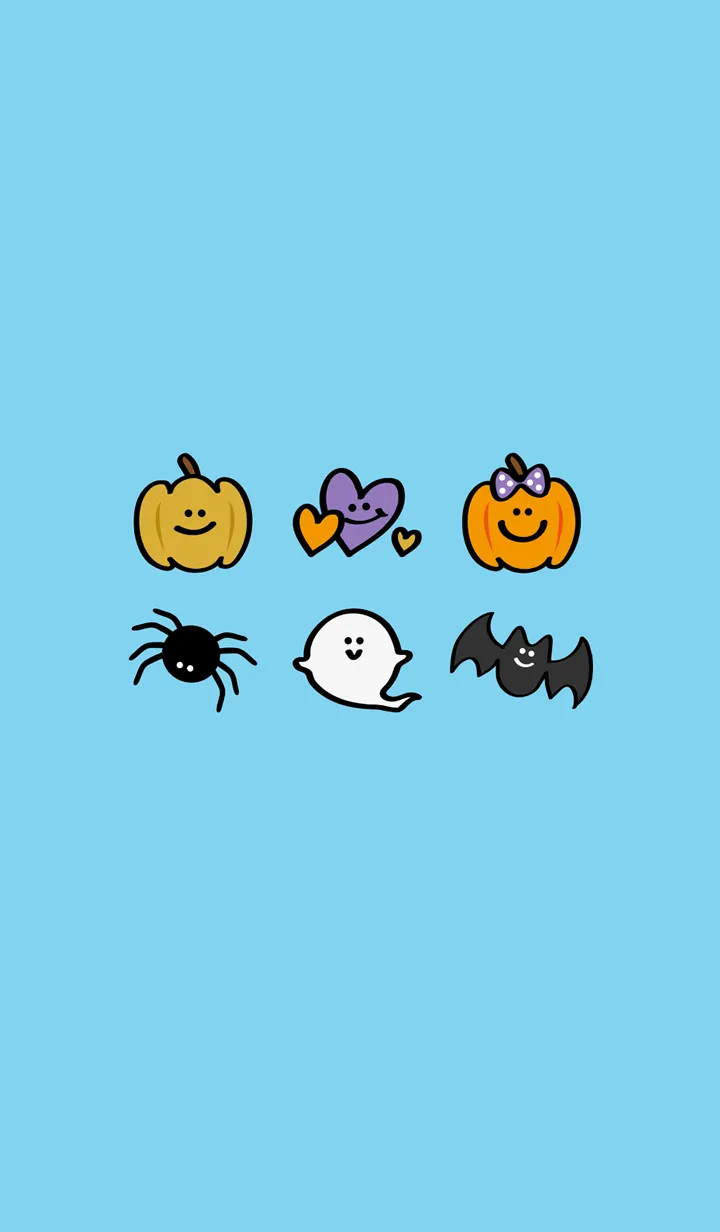 [LINE着せ替え] とてもかわいい！ハロウィン！（青）の画像1