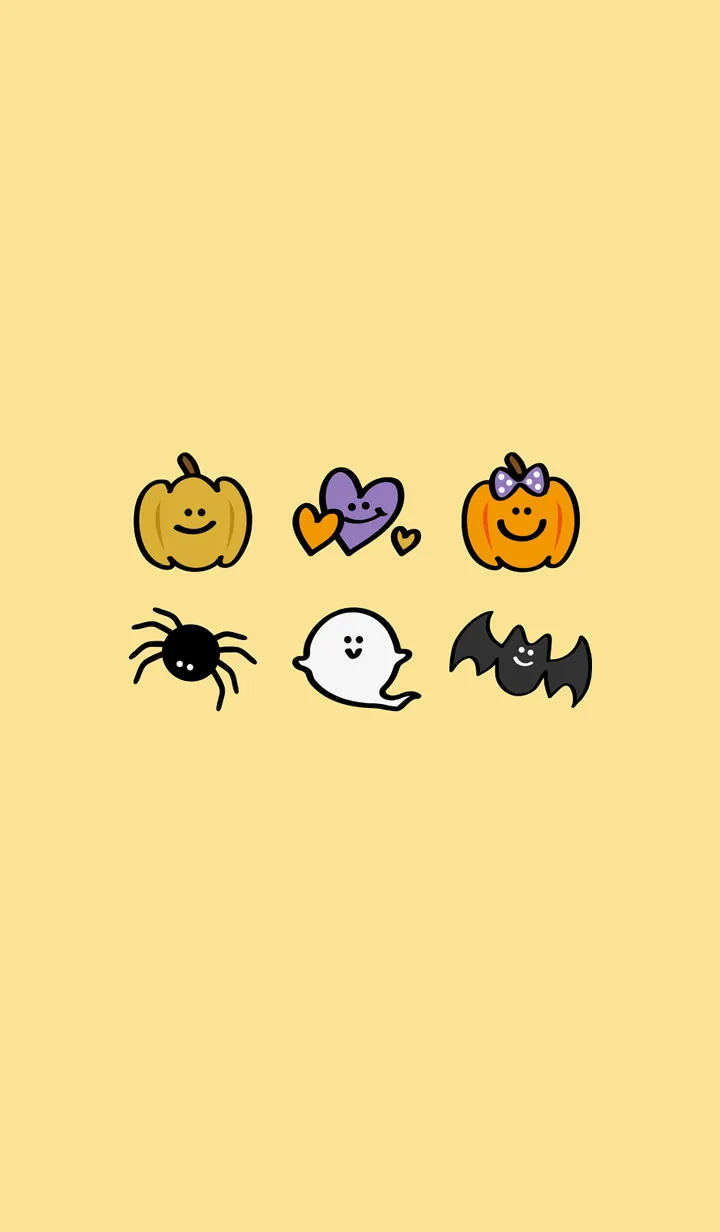 [LINE着せ替え] とてもかわいい！ハロウィン！（黄）の画像1