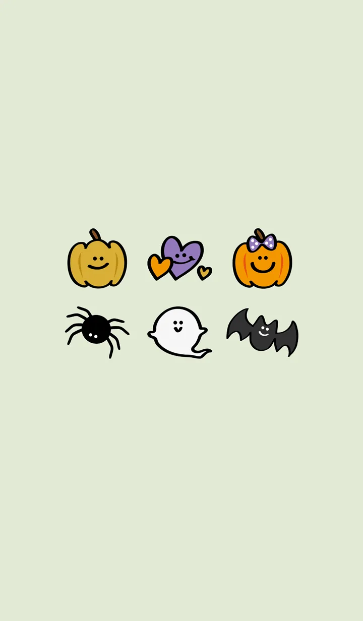 [LINE着せ替え] とてもかわいい！ハロウィン！（緑）の画像1