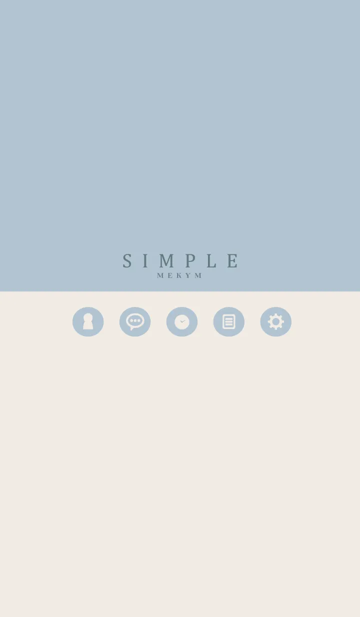 [LINE着せ替え] SIMPLE ICON BLUE-MEKYM 34の画像1