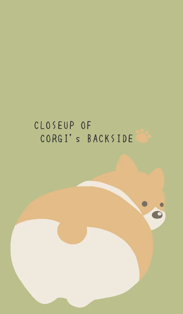 [LINE着せ替え] コーギーのおしりの着せかえ ピスタチオの画像1