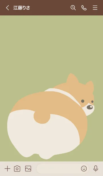 [LINE着せ替え] コーギーのおしりの着せかえ ピスタチオの画像3