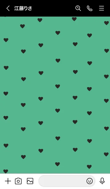 [LINE着せ替え] pattern_heart #black greenの画像3