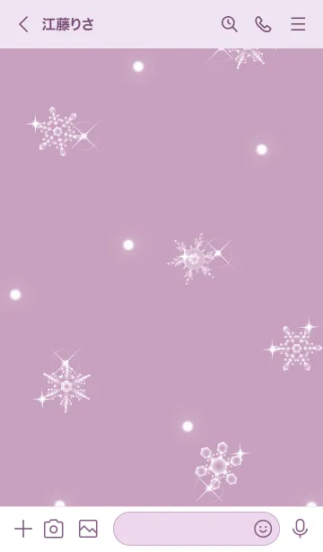 [LINE着せ替え] ～雪の花♥ピンクパープル46_1～の画像3
