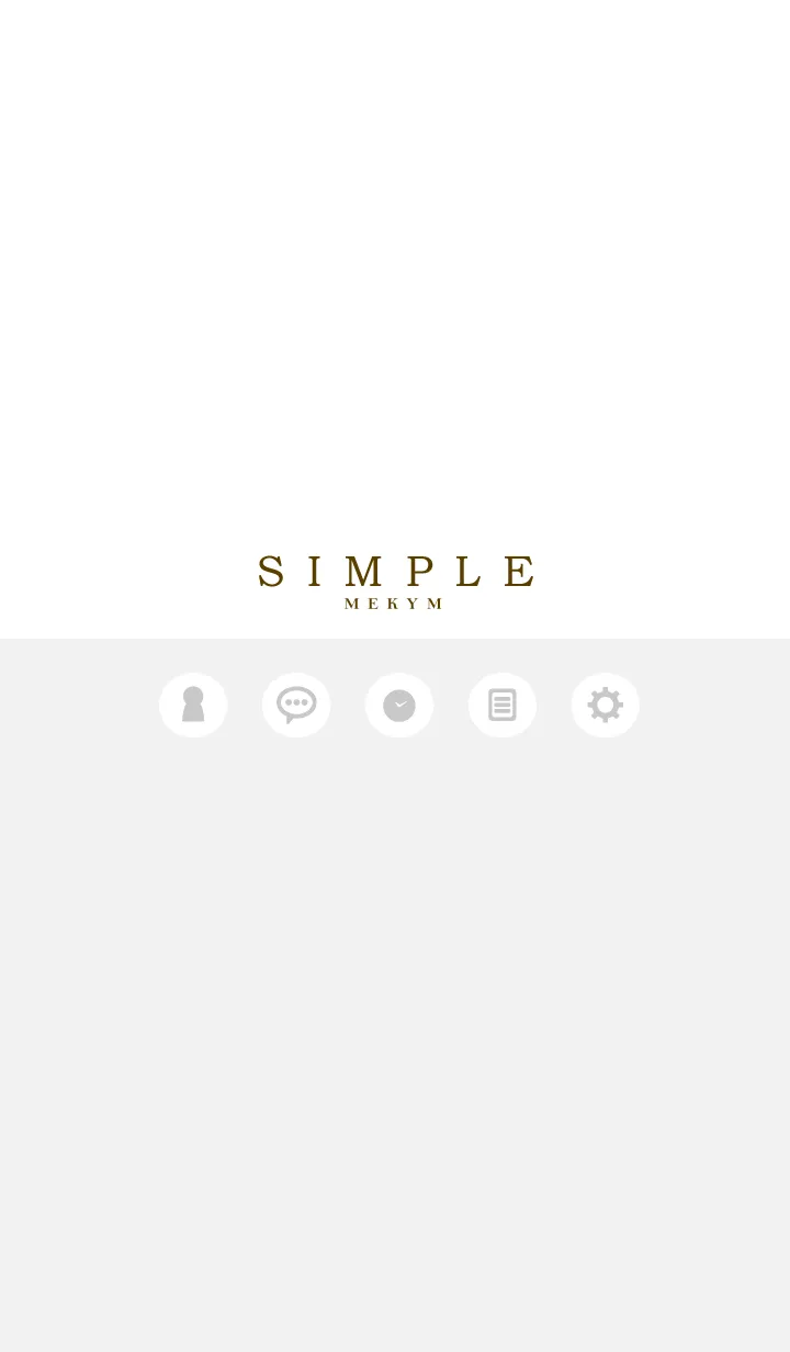 [LINE着せ替え] SIMPLE ICON WHITE-MEKYM 34の画像1