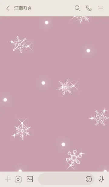 [LINE着せ替え] ～雪の花♥ピンク47_1～の画像3