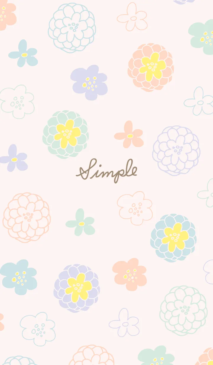 [LINE着せ替え] カラフル大人お花7の画像1