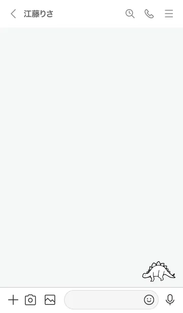 [LINE着せ替え] グレー : モノクロの恐竜着せ替えの画像3