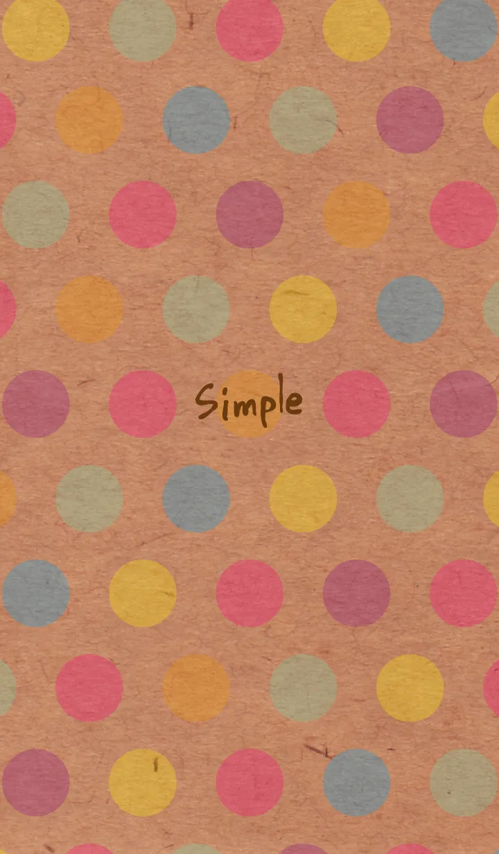 [LINE着せ替え] クラフト紙 カラフルドット25の画像1