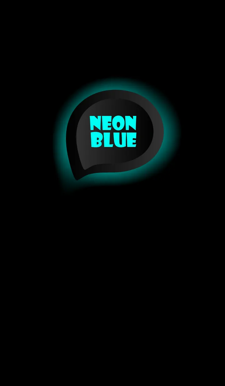 [LINE着せ替え] Neon Blue With Black Theme (JP)の画像1