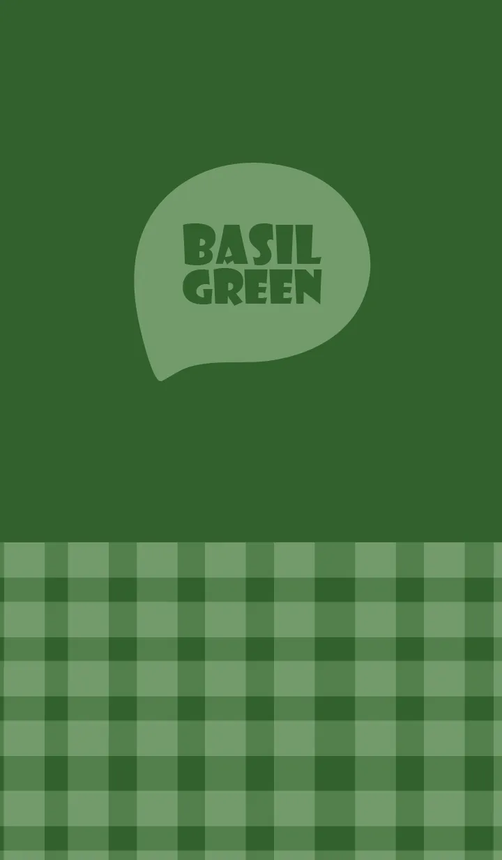 [LINE着せ替え] Basil Green  Plaid Theme (JP)の画像1