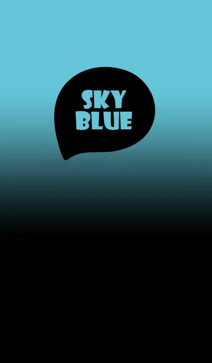 [LINE着せ替え] Black & Sky Blue Theme V1 (JP)の画像1