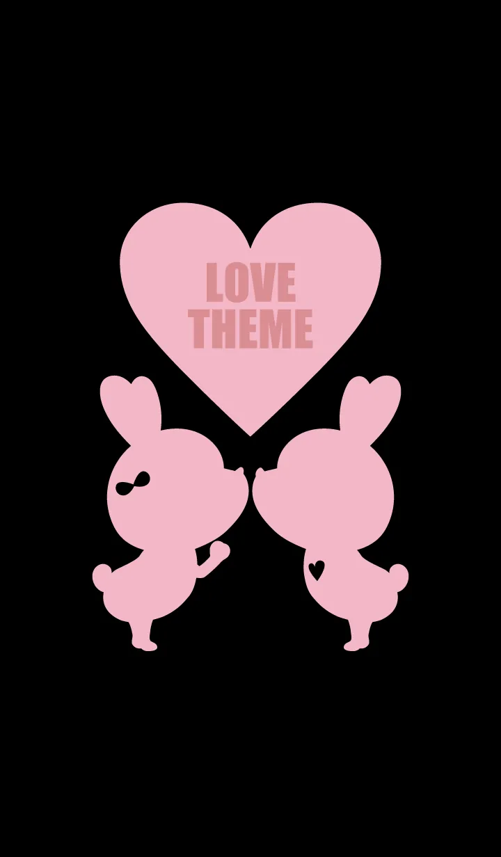 [LINE着せ替え] LOVE THEME BLACK & PINK..12の画像1