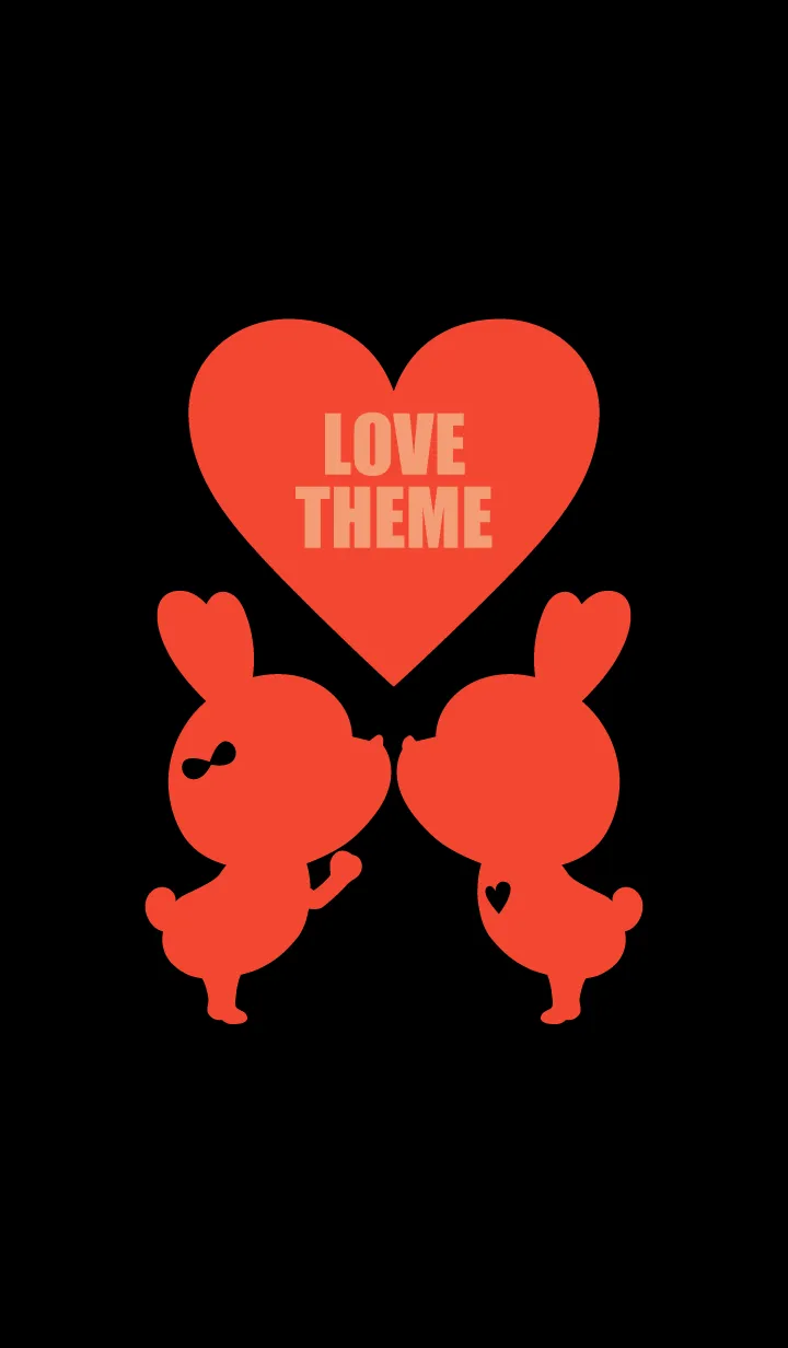 [LINE着せ替え] LOVE THEME BLACK & Red 4の画像1