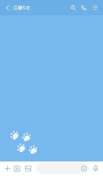 [LINE着せ替え] ねこの落書き(ブルー×イエロー)の画像3