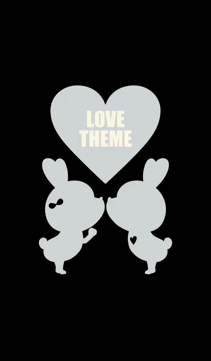 [LINE着せ替え] LOVE THEME BLACK & Gray 4の画像1