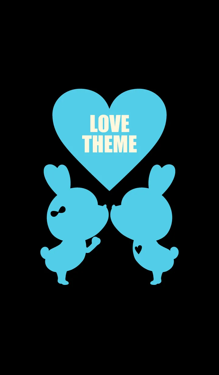 [LINE着せ替え] LOVE THEME BLACK & Blue 5の画像1