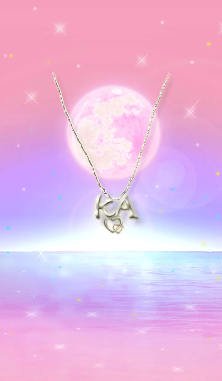 [LINE着せ替え] イニシャル23 K&A （ストロベリームーン）の画像1