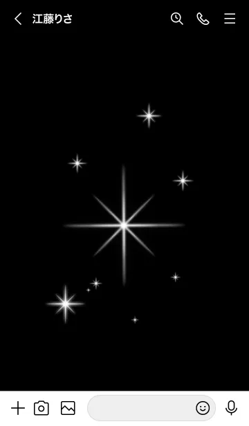 [LINE着せ替え] シャイニー スターライト ブラックの画像3