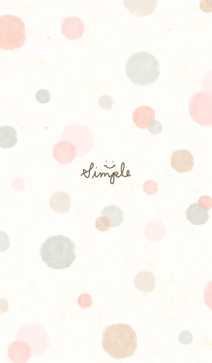 [LINE着せ替え] 水彩 丸 ピンク色26の画像1