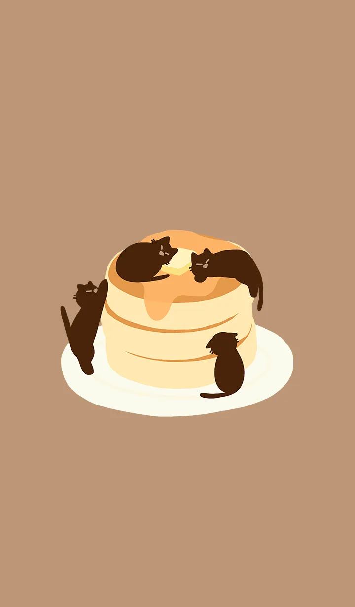 [LINE着せ替え] パンケーキとネコの画像1