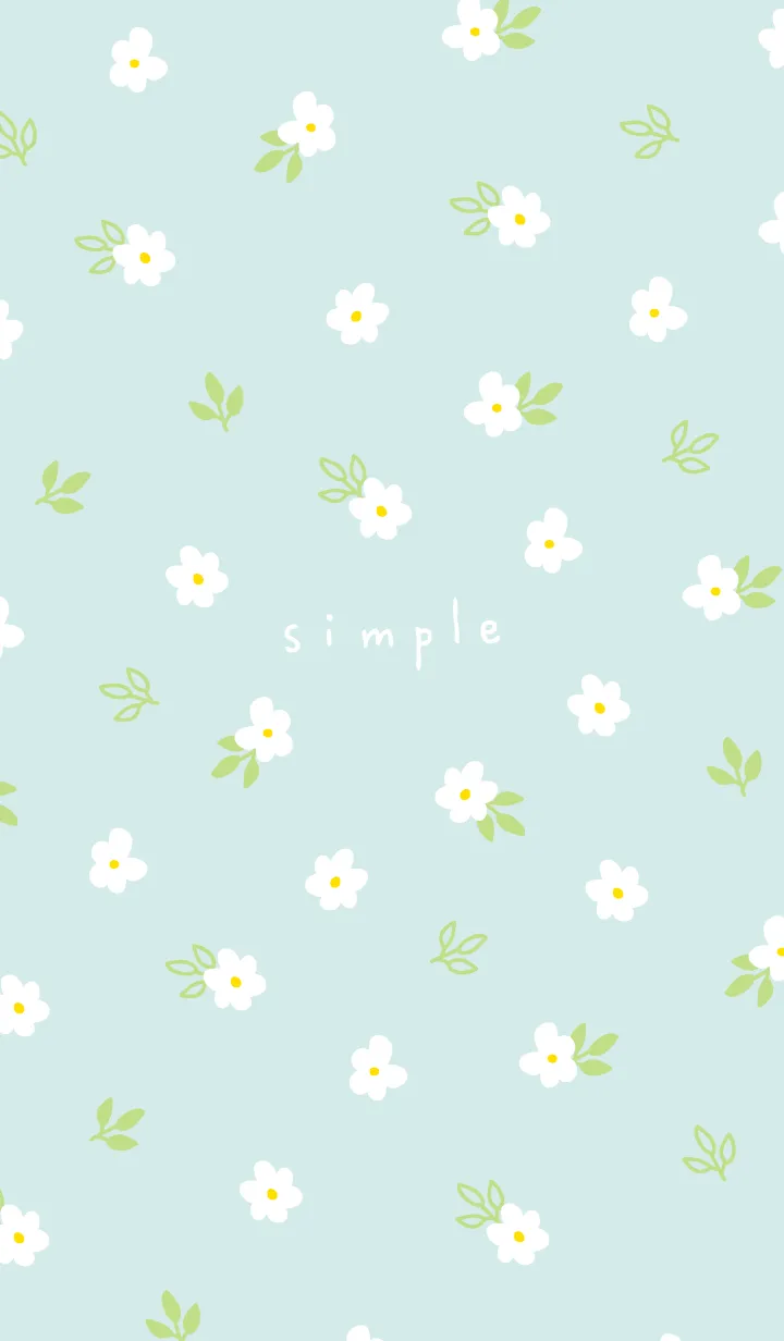 [LINE着せ替え] 白い小花 くすみカラー19の画像1