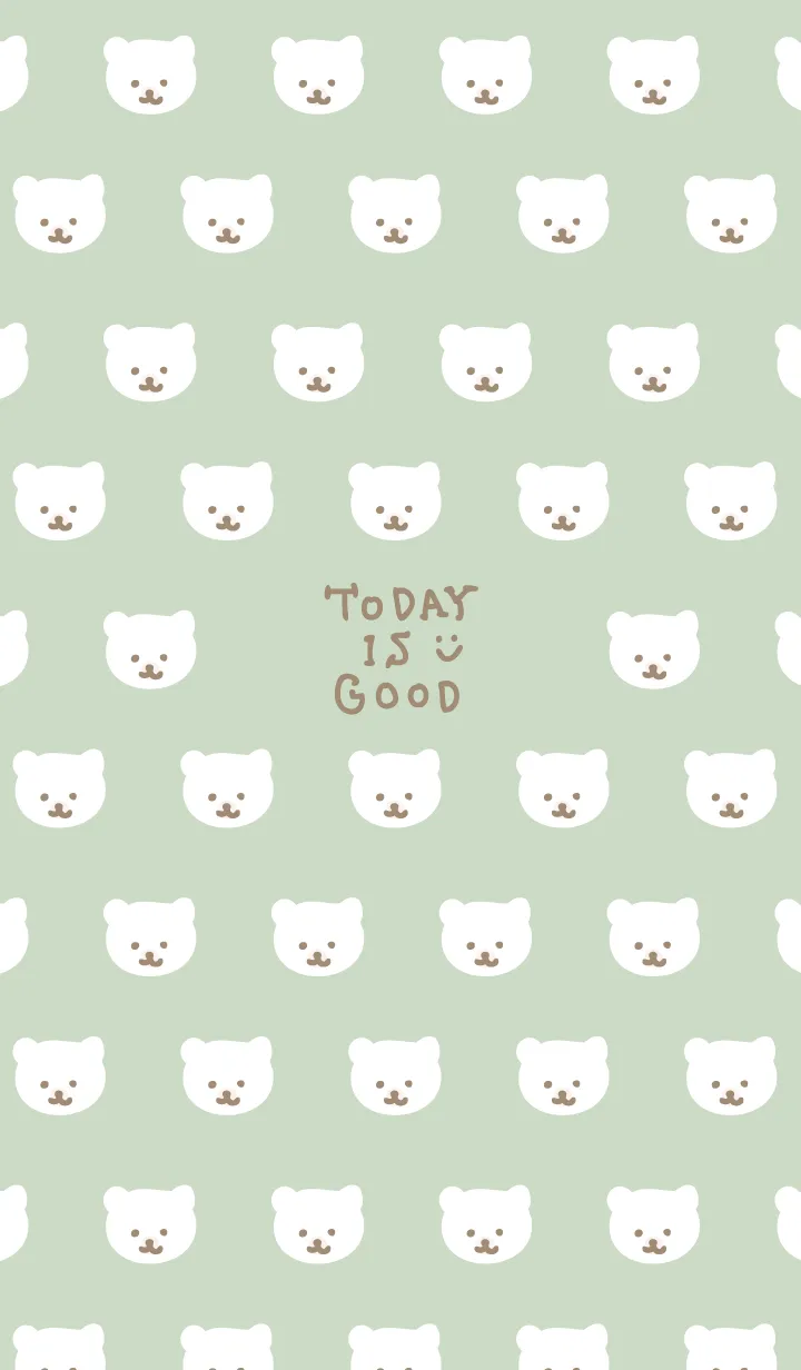 [LINE着せ替え] くまちゃん たくさん グリーン3の画像1