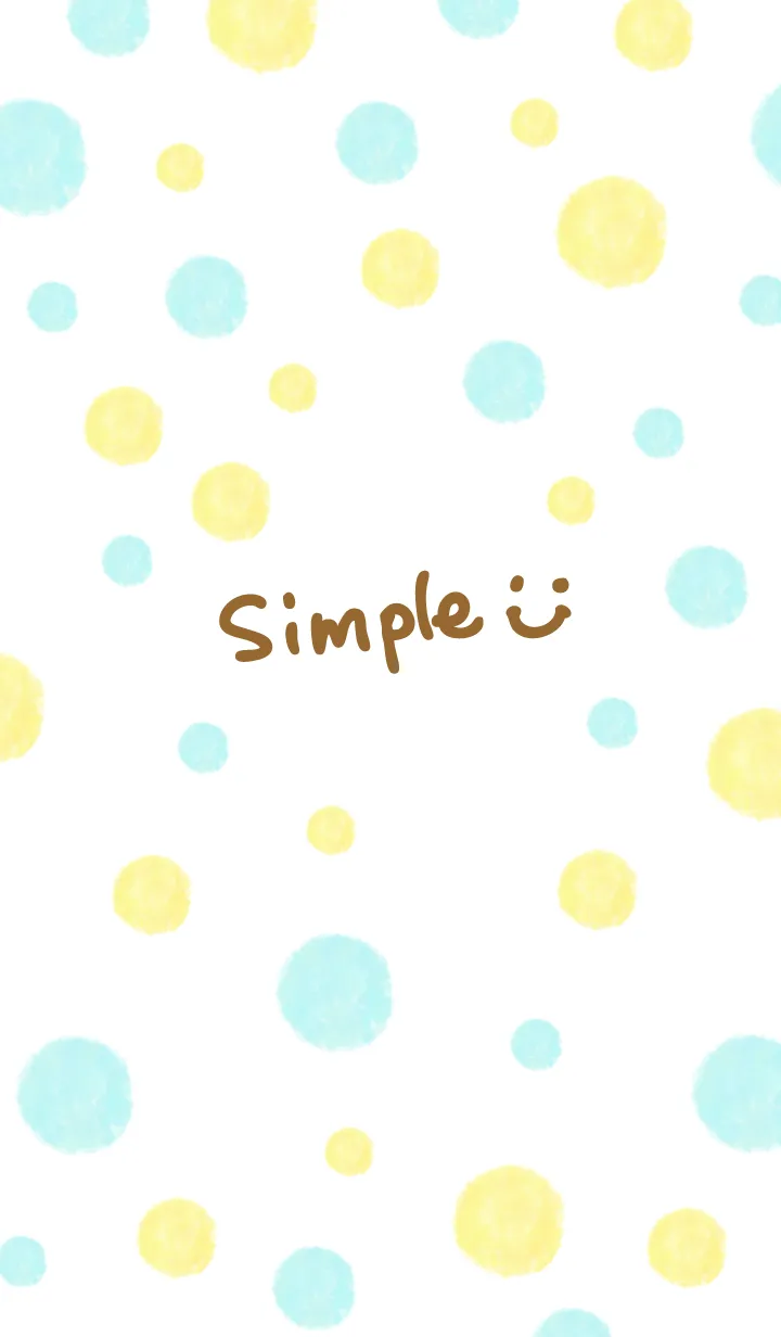 [LINE着せ替え] 水彩水玉スマイル-18-の画像1