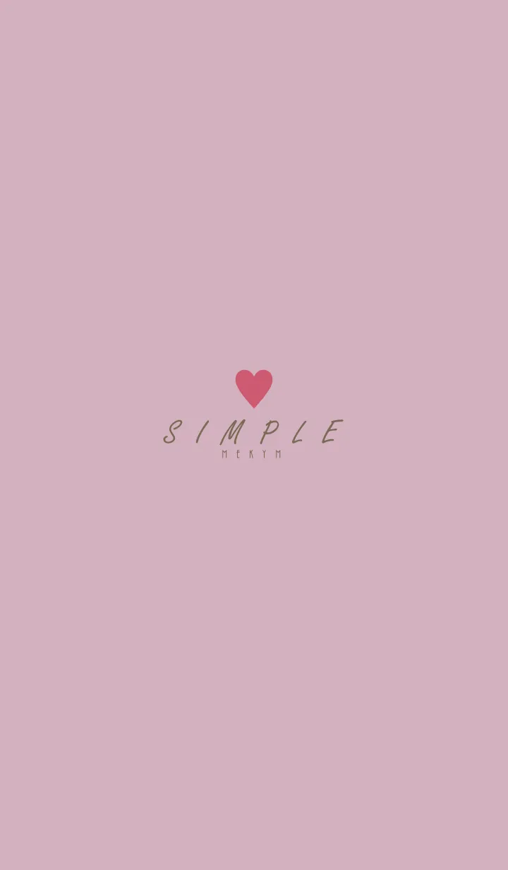 [LINE着せ替え] DUSKY PINK BROWN.SIMPLE -HEART- 31の画像1