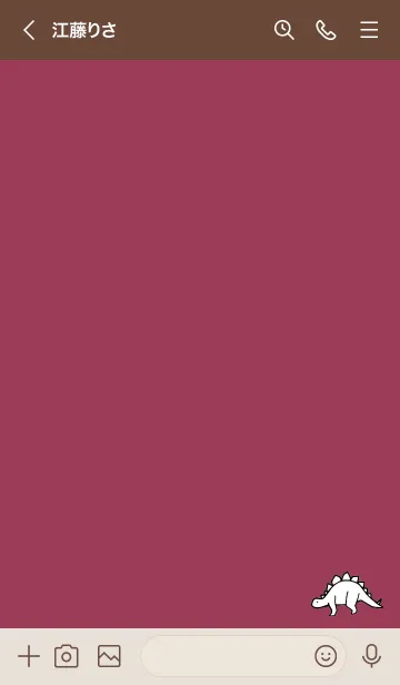 [LINE着せ替え] ボルドー : モノクロの恐竜着せ替えの画像3