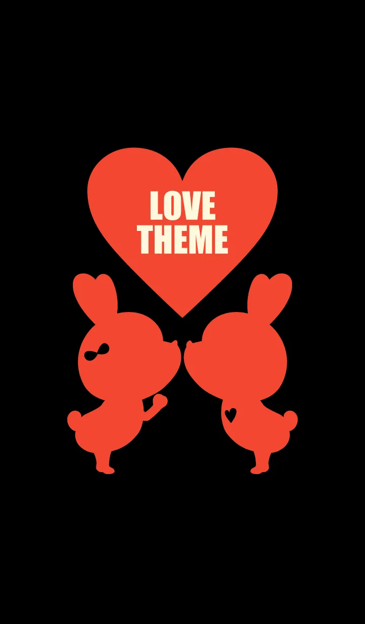 [LINE着せ替え] LOVE THEME BLACK & Red 5の画像1