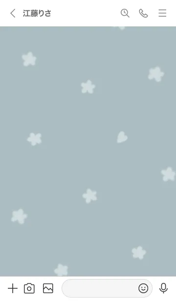 [LINE着せ替え] ～Hana♥ブルーグレー27_1～の画像3