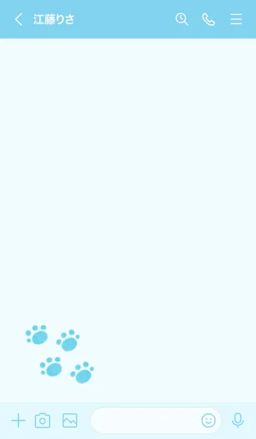 [LINE着せ替え] くまの落書き(ライトブルー)の画像3