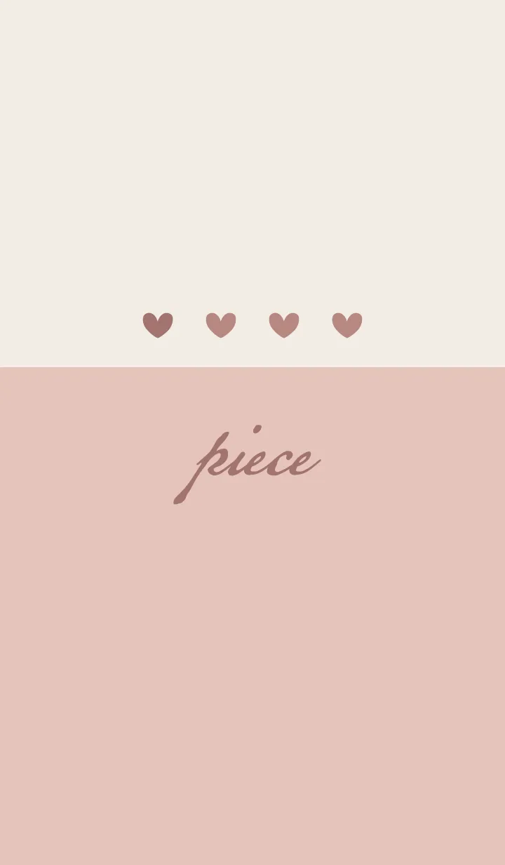 [LINE着せ替え] ピンクベージュ <ハート>の画像1