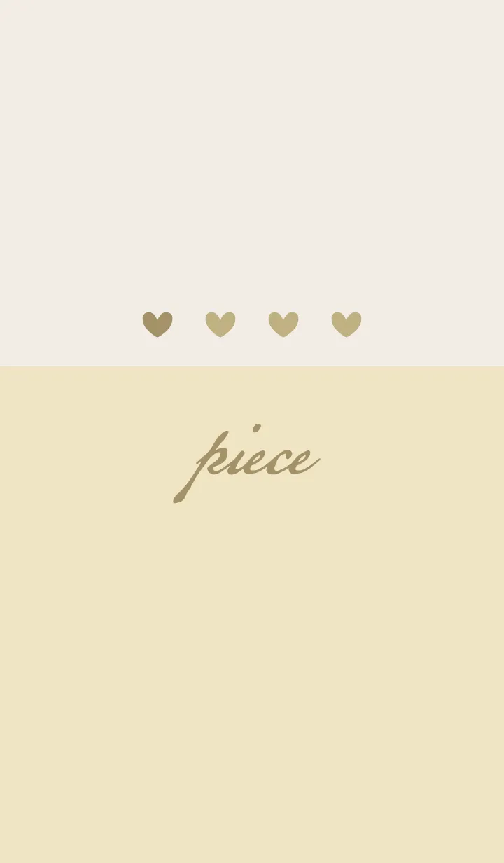 [LINE着せ替え] イエローベージュ <ハート>の画像1