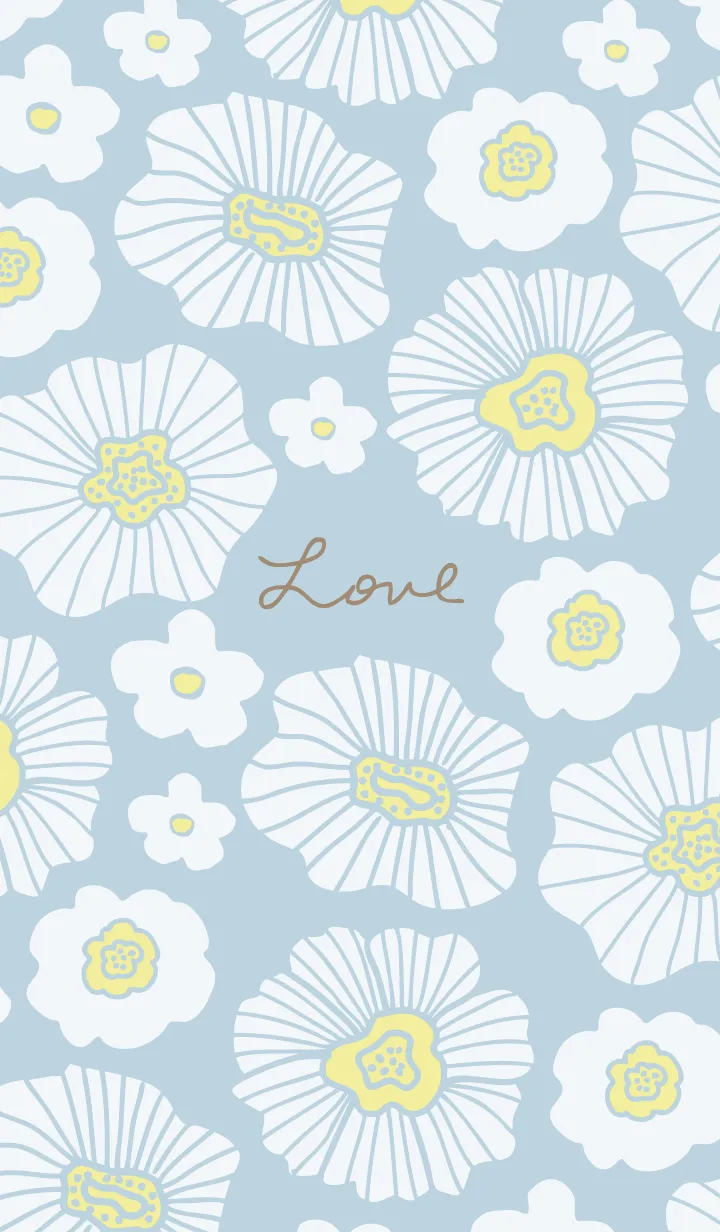 [LINE着せ替え] 白いお花たくさん2の画像1