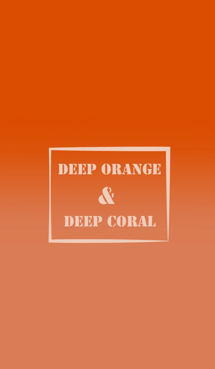 [LINE着せ替え] Deep Orange &Deep  Coral  Theme (JP)の画像1