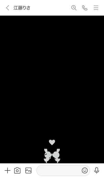 [LINE着せ替え] LOVE THEME BLACK & Gray 6の画像3