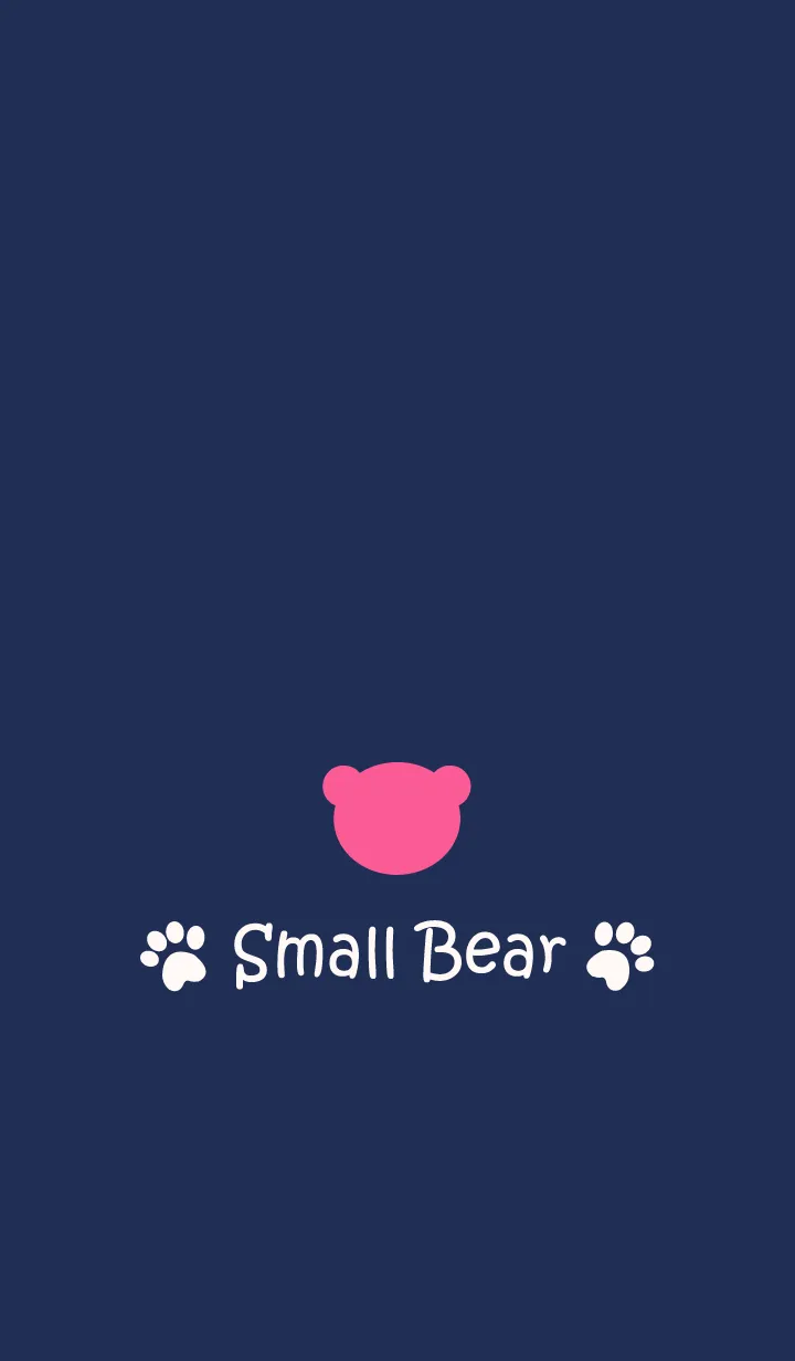 [LINE着せ替え] Small Bear *NAVY+PINK 3*の画像1